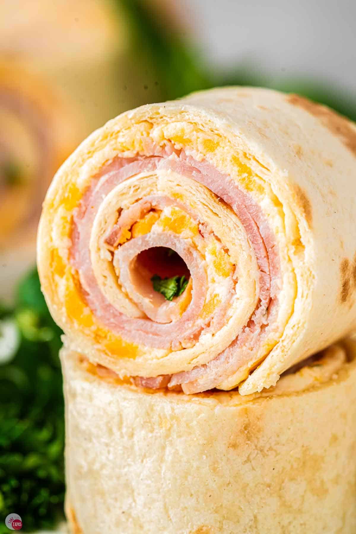 close up of stack of pinwheels