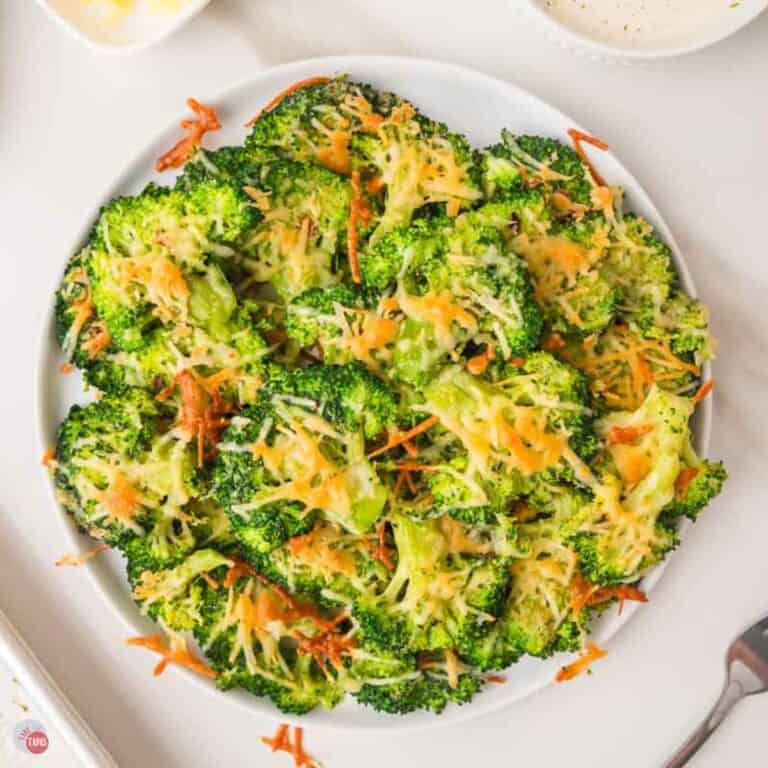 plate of smashed broccoli
