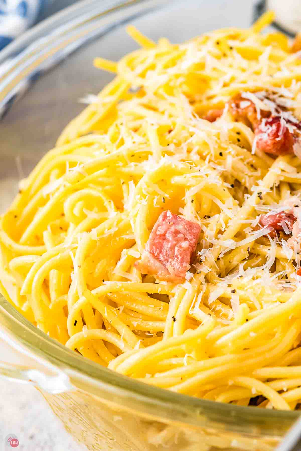 bowl of spaghetti carbonara