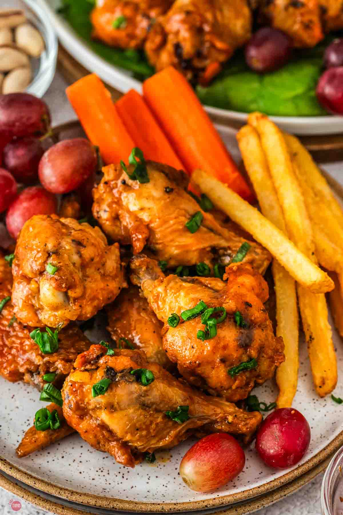 close up of chicken wings