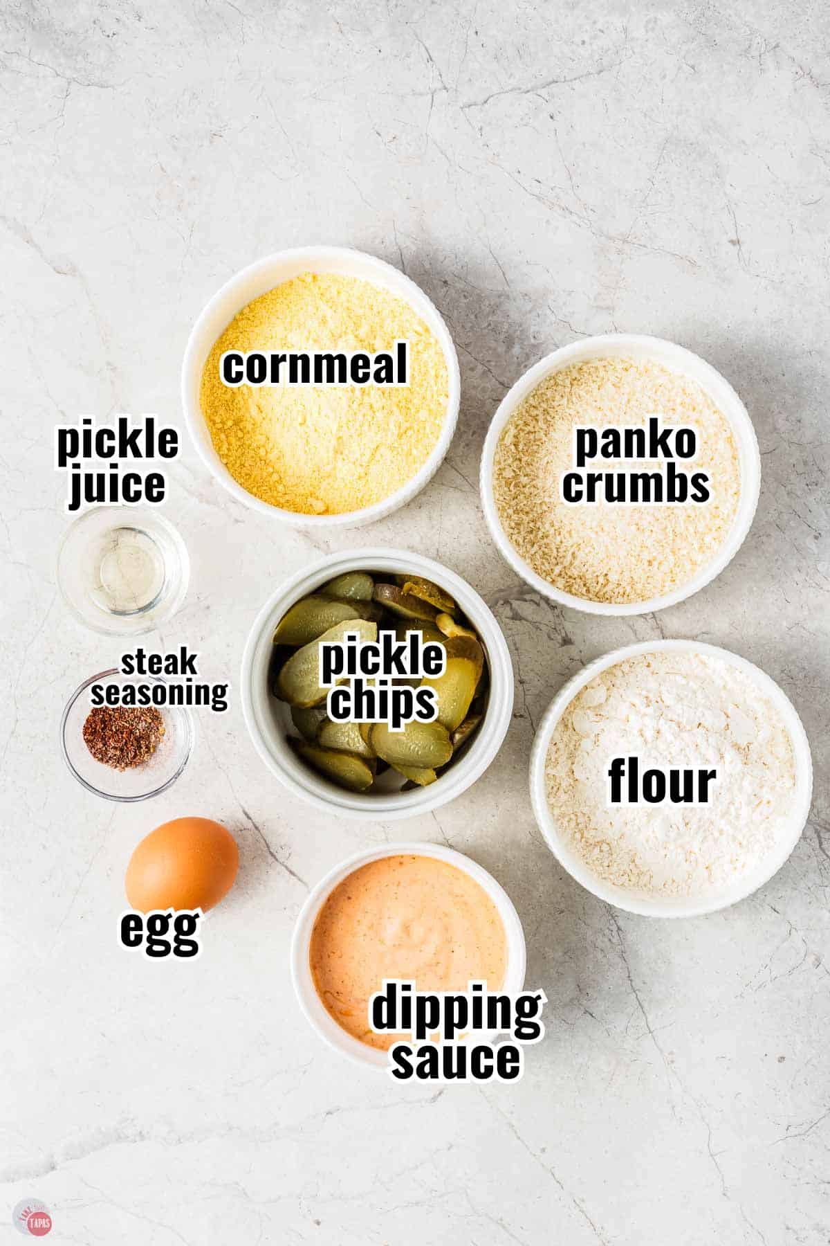 individual ingredients for a recipe with text overlay labeling them
