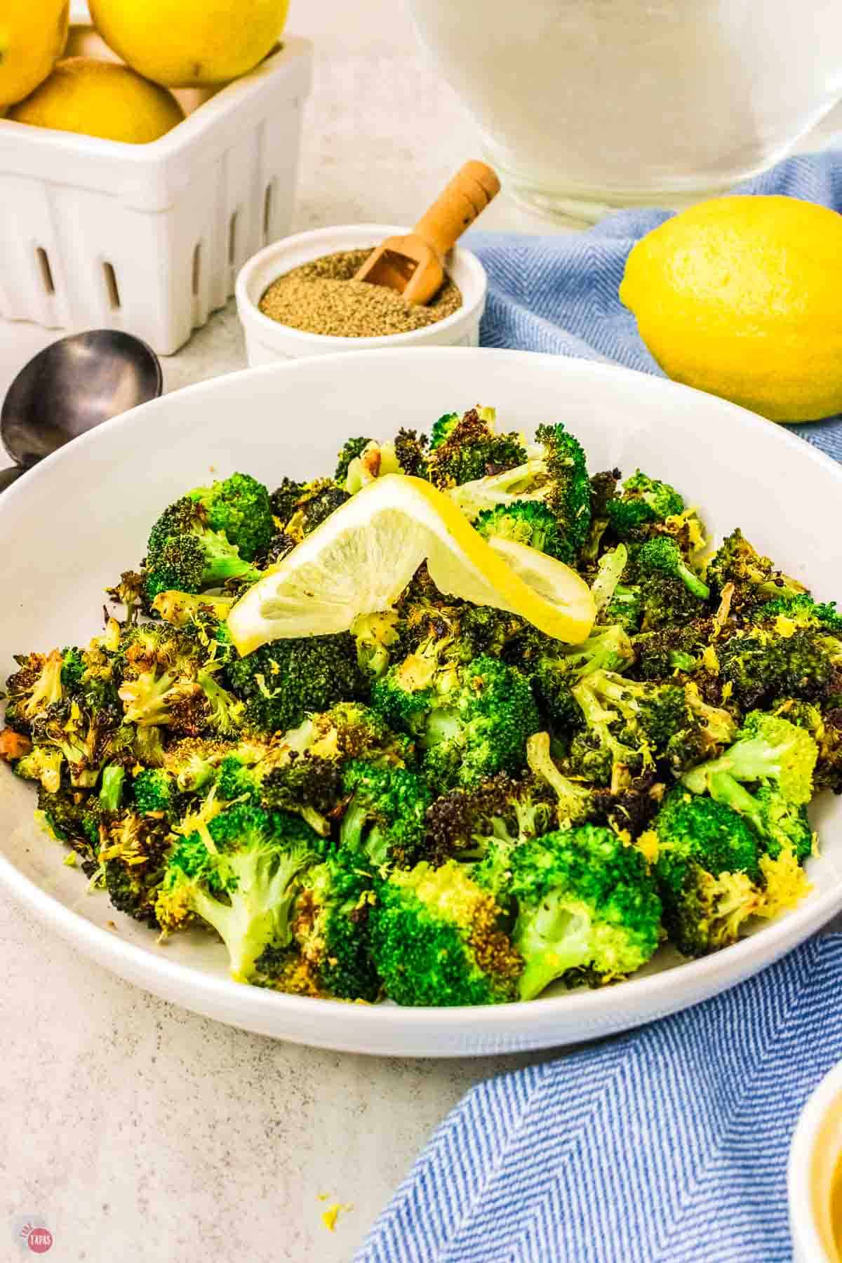 close up of white bowl with roasted vegetables