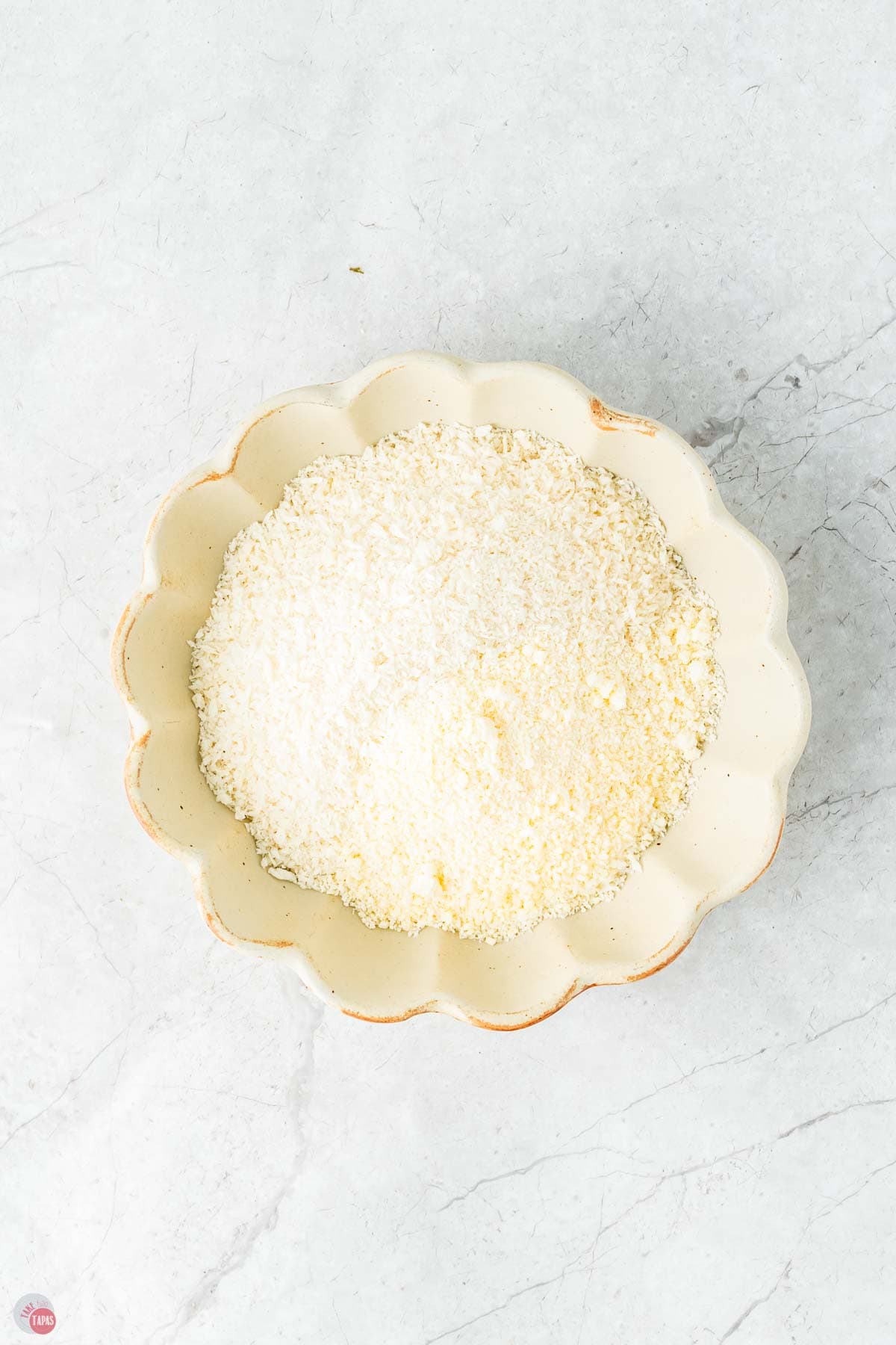 panko breadcrumbs in a shallow plate