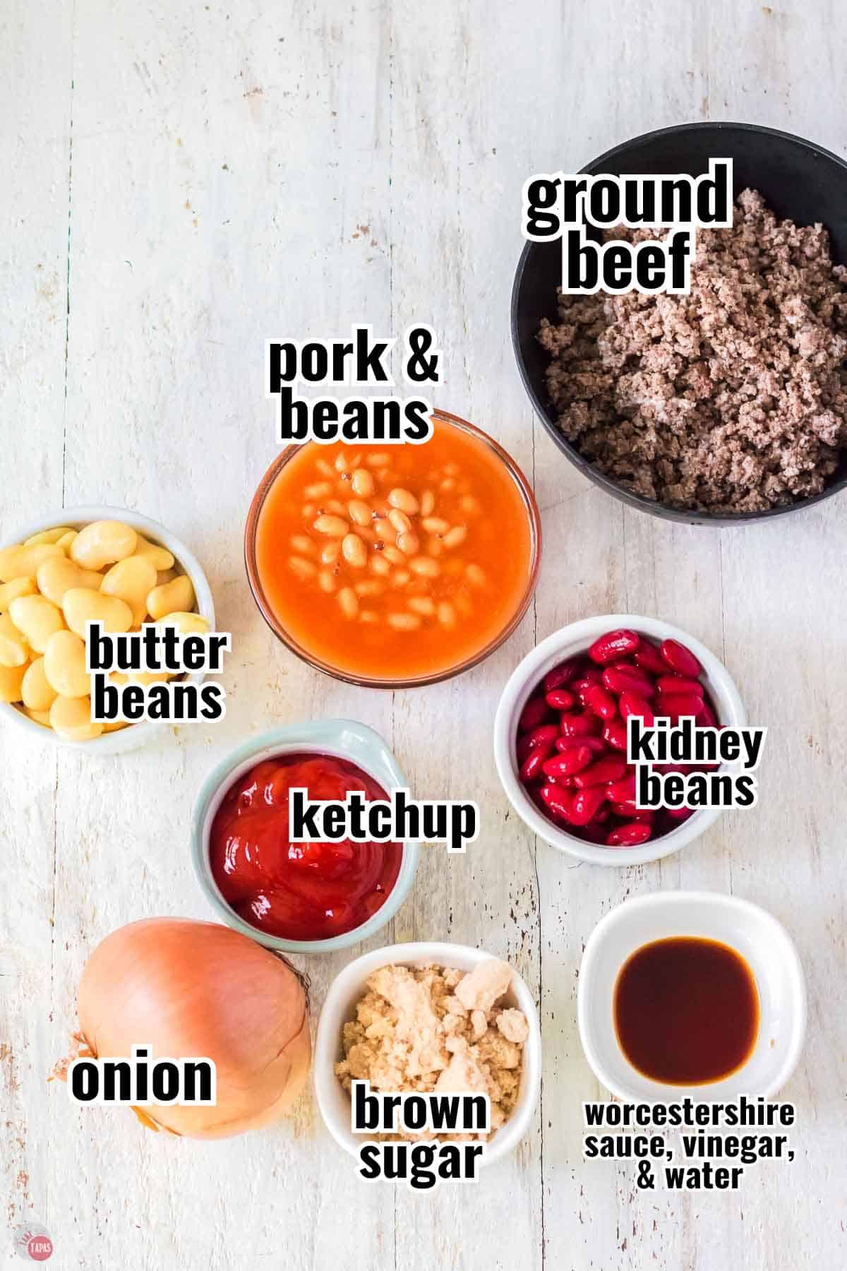 individual ingredients for a recipe with text overlay labeling them
