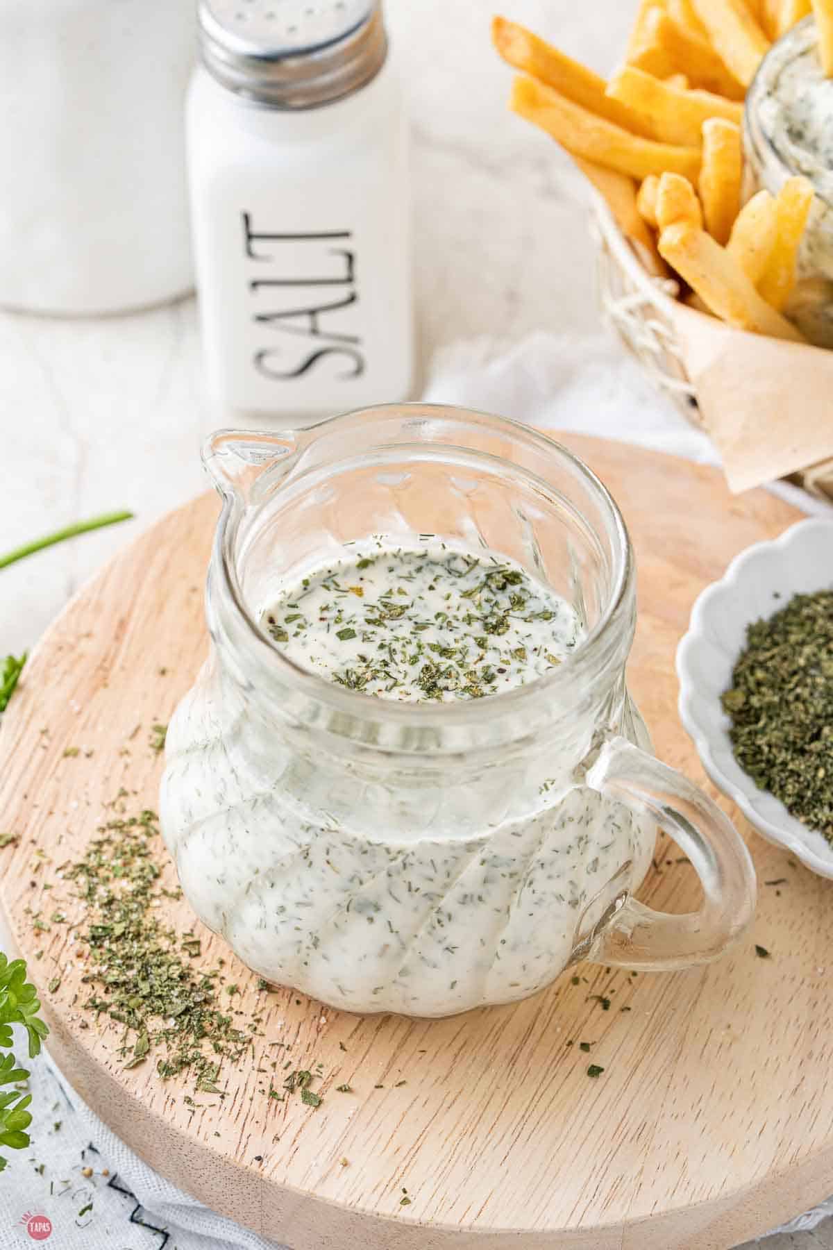 jar of ranch dressing