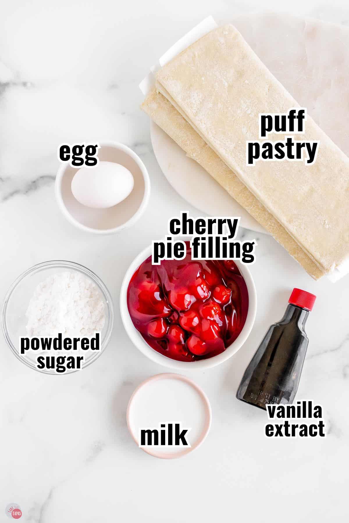 individual ingredients for a recipe with text overlay labeling them

