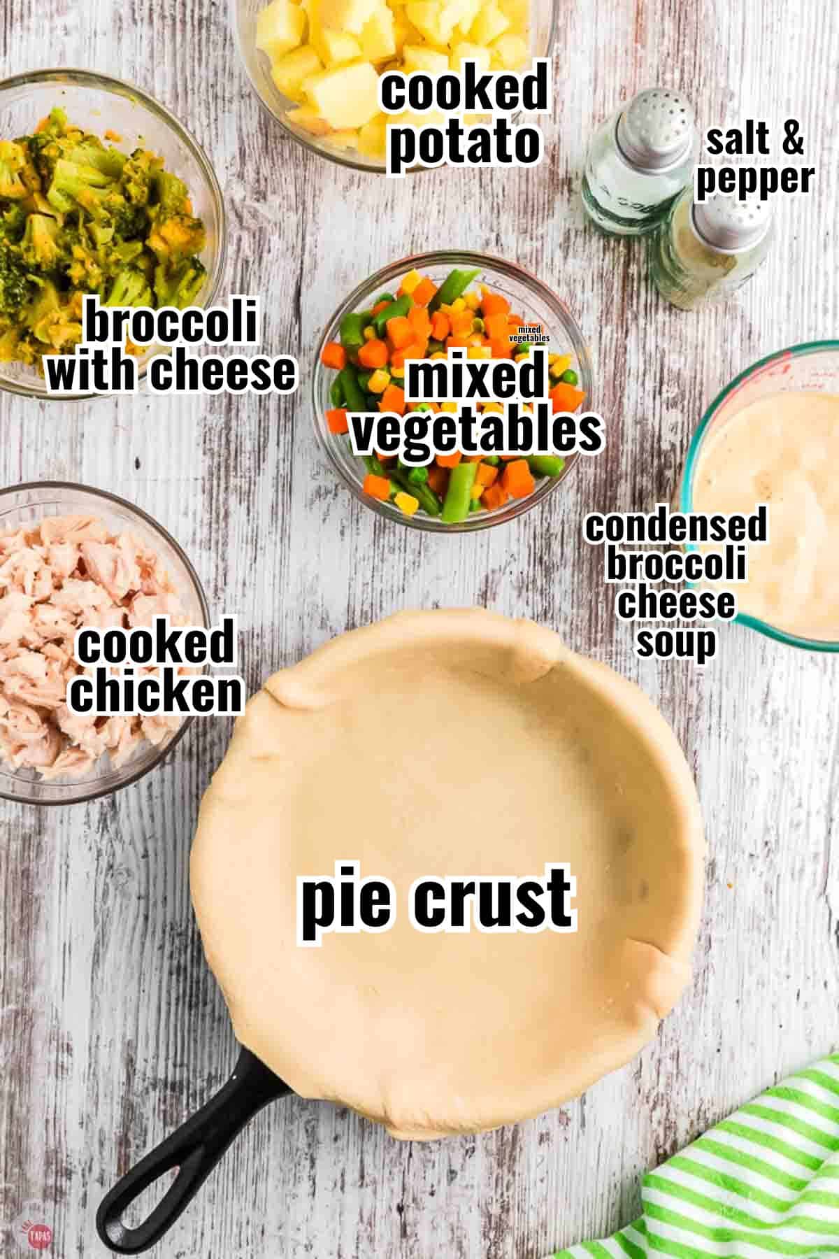 individual ingredients for a recipe with text overlay labeling them
