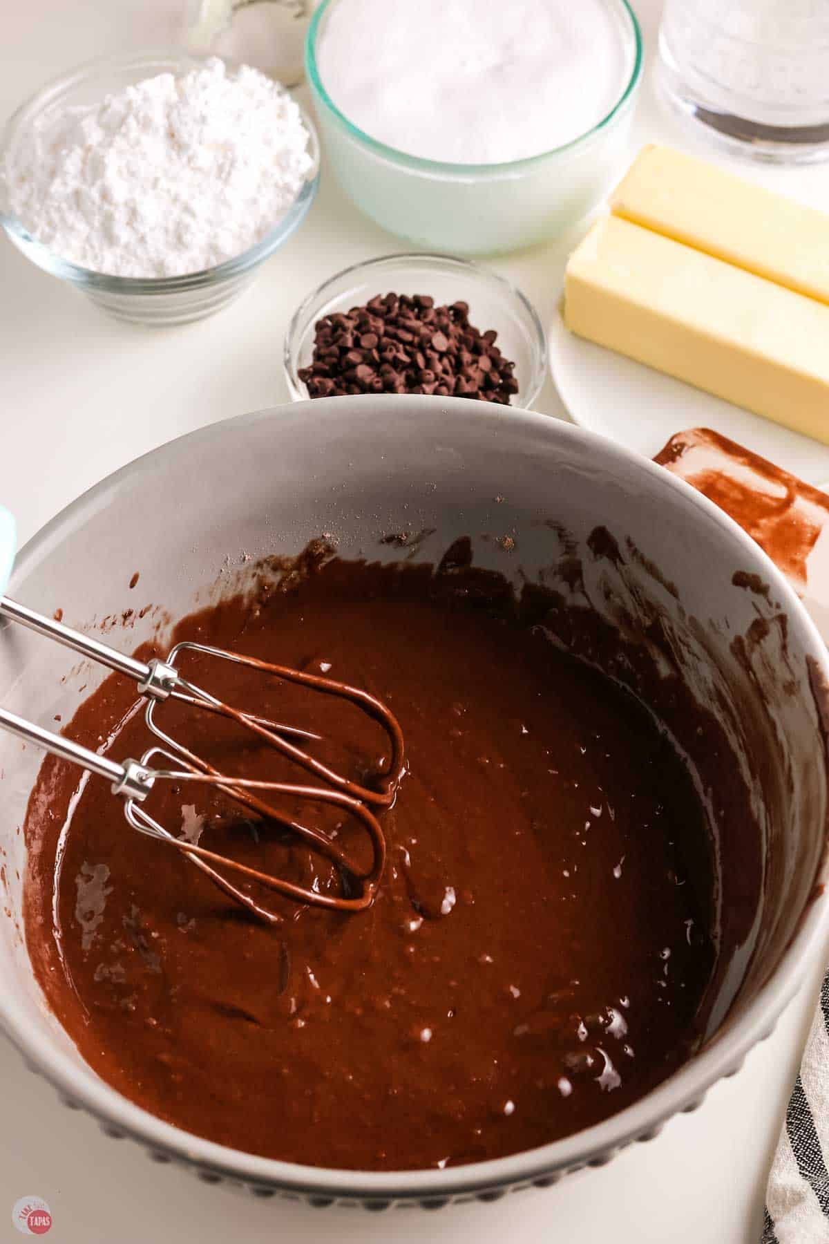 cupcake batter in a bowl