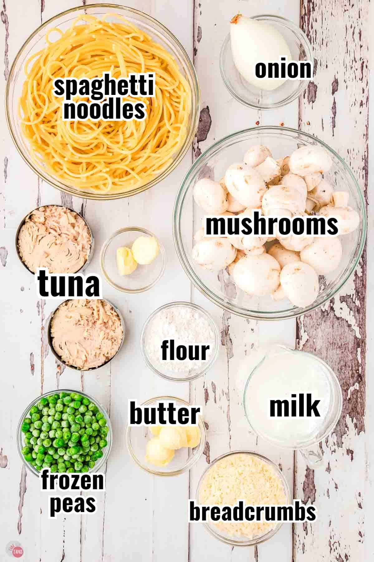 individual ingredients for a recipe with text overlay labeling them
