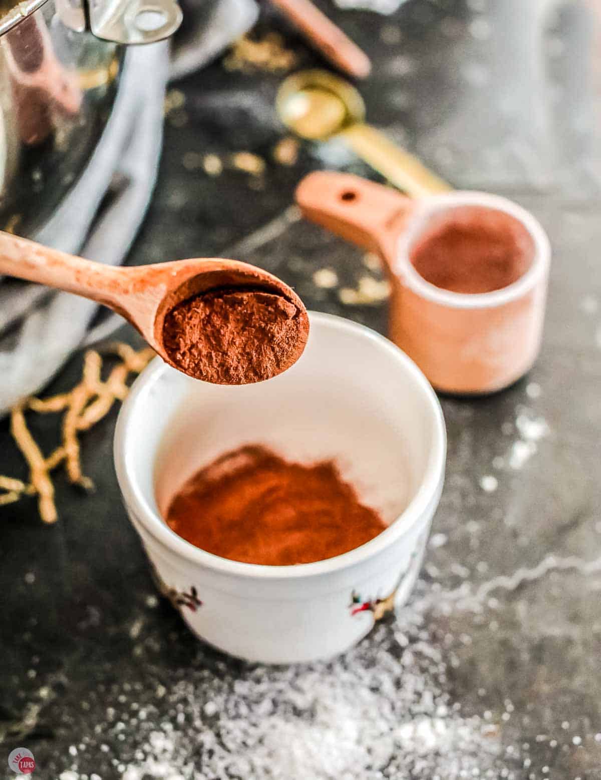 small white ramekin with cinnamon and sugar