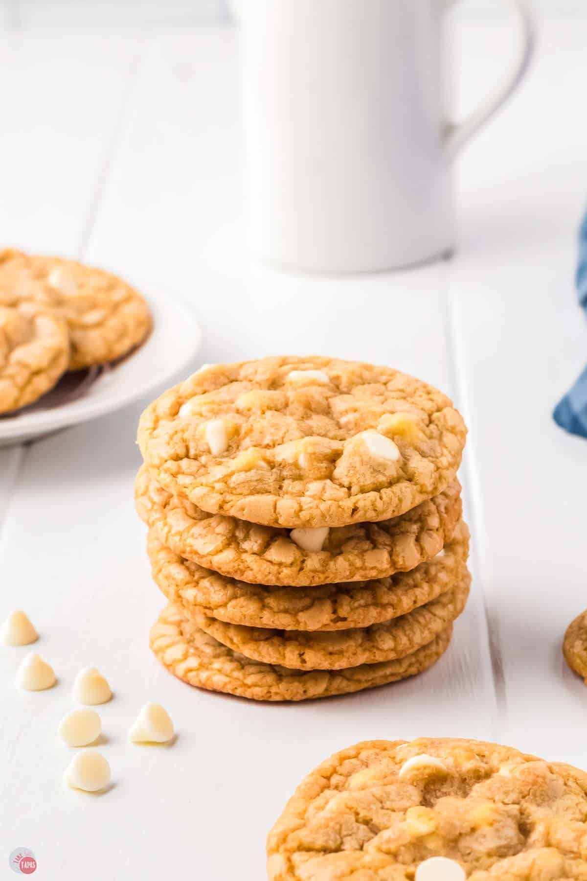 stack of cookies on a napkin