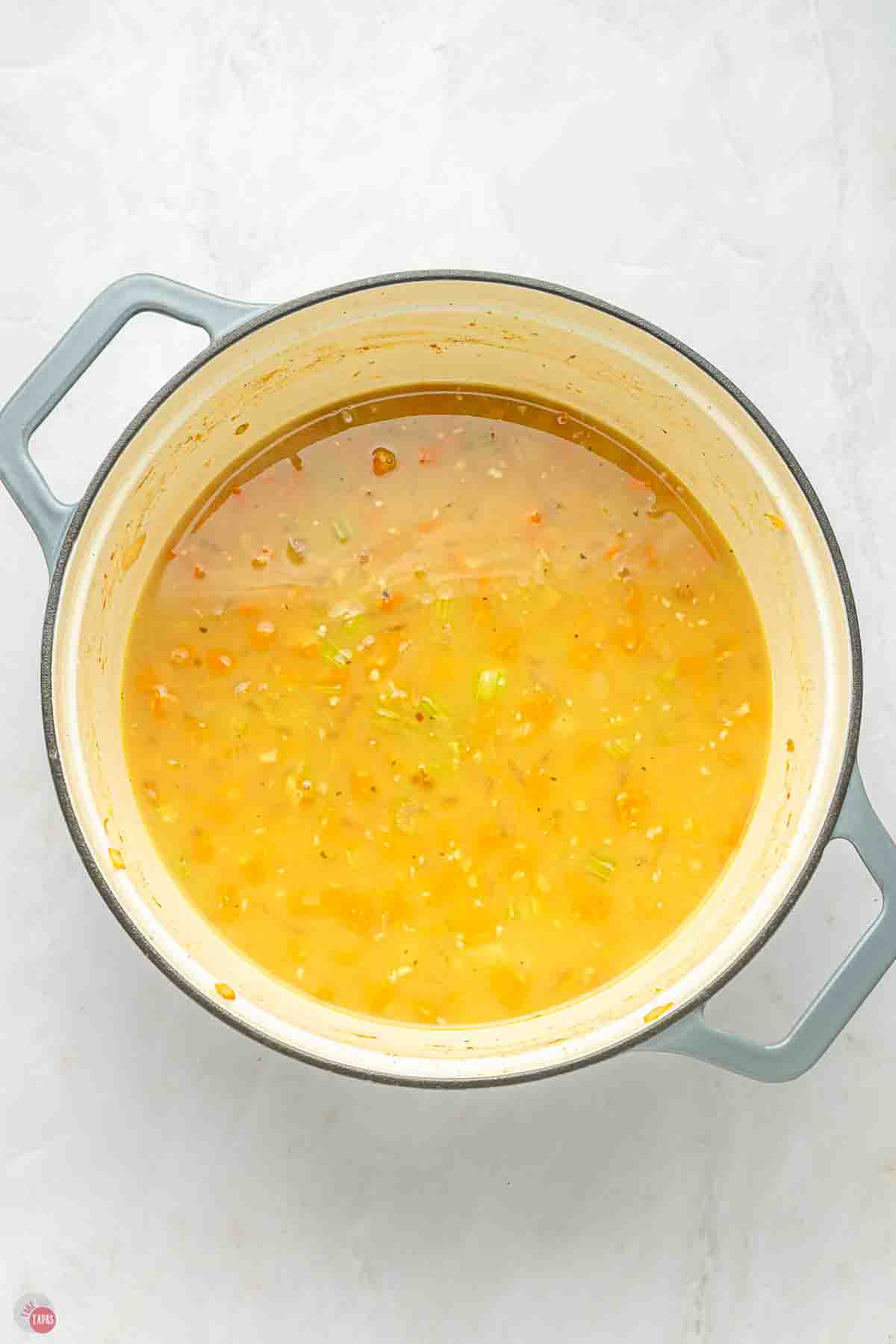 soup simmering in a pot