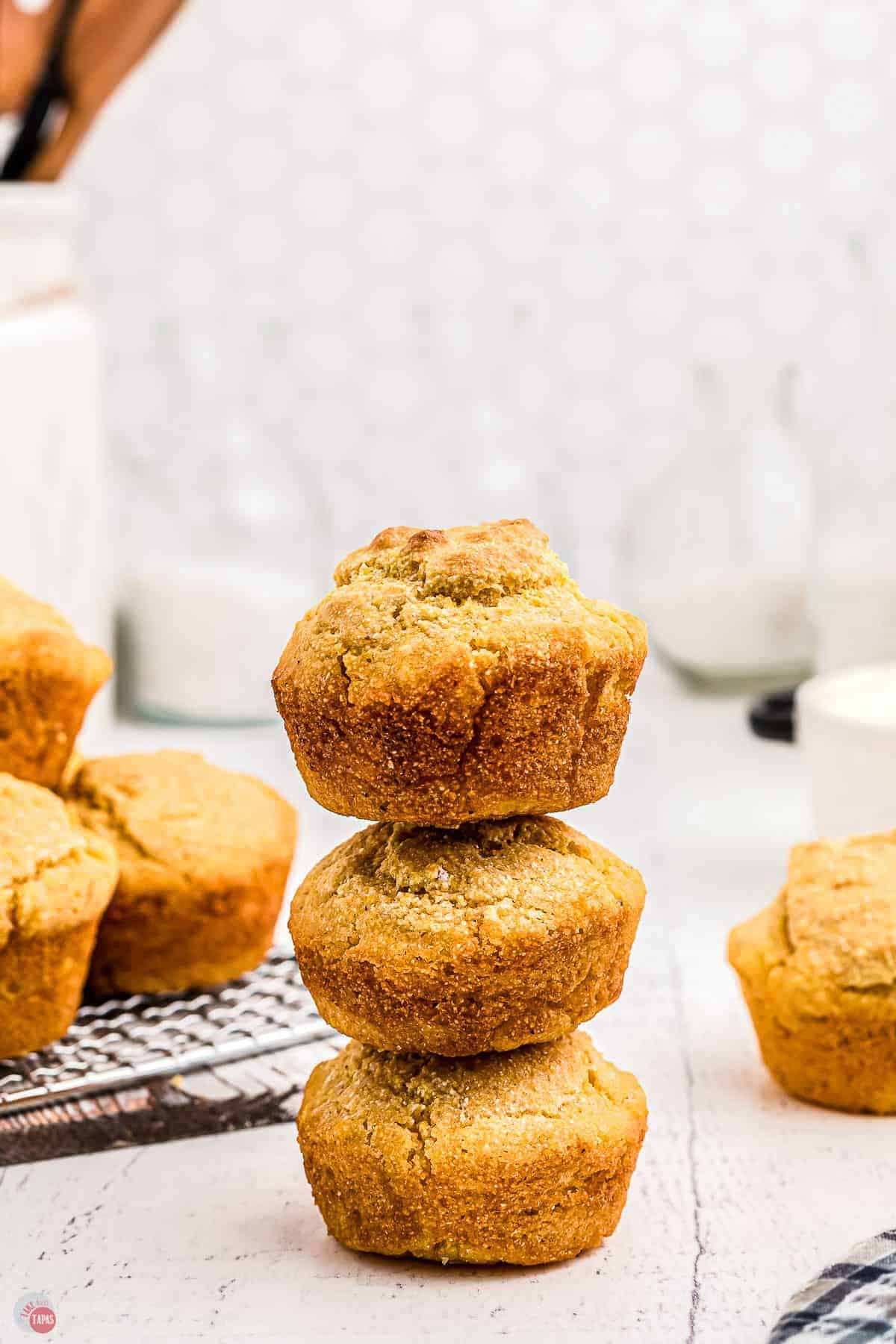 stack of corn muffins