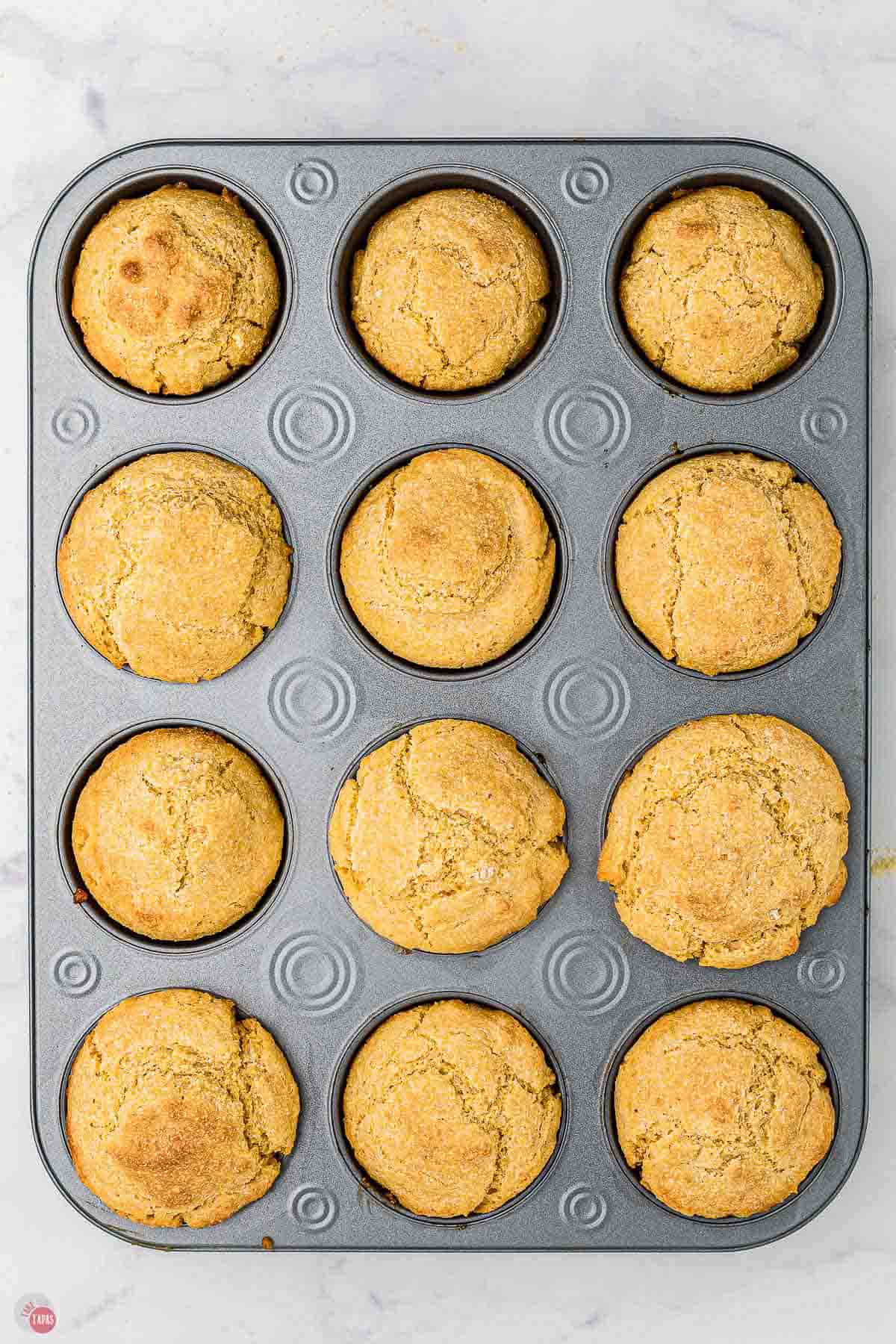 pan of cornbread muffins